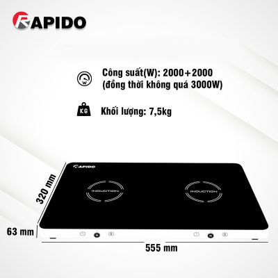 Bếp Từ Dương Rapido RI3000KP