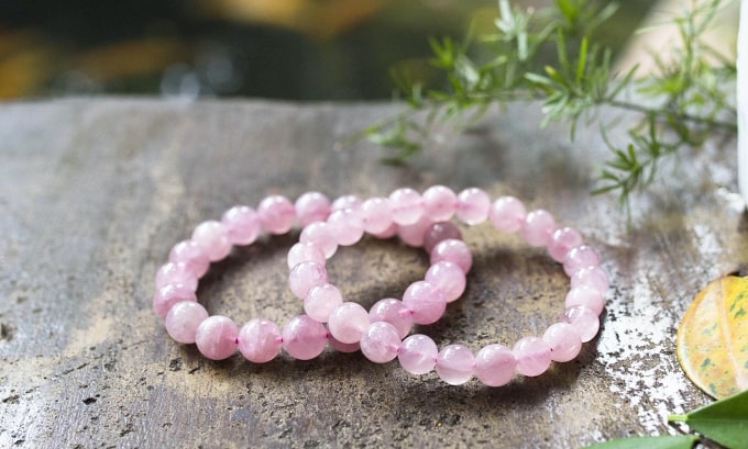 Vòng Tay Đá Thạch Anh Hồng