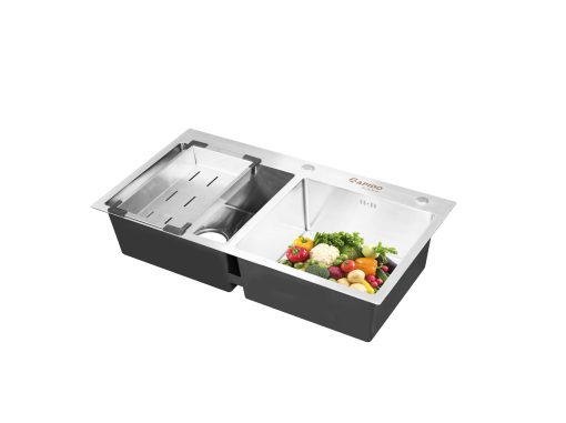 Chậu đôi inox 304 RS-824523 (chậu đôi)