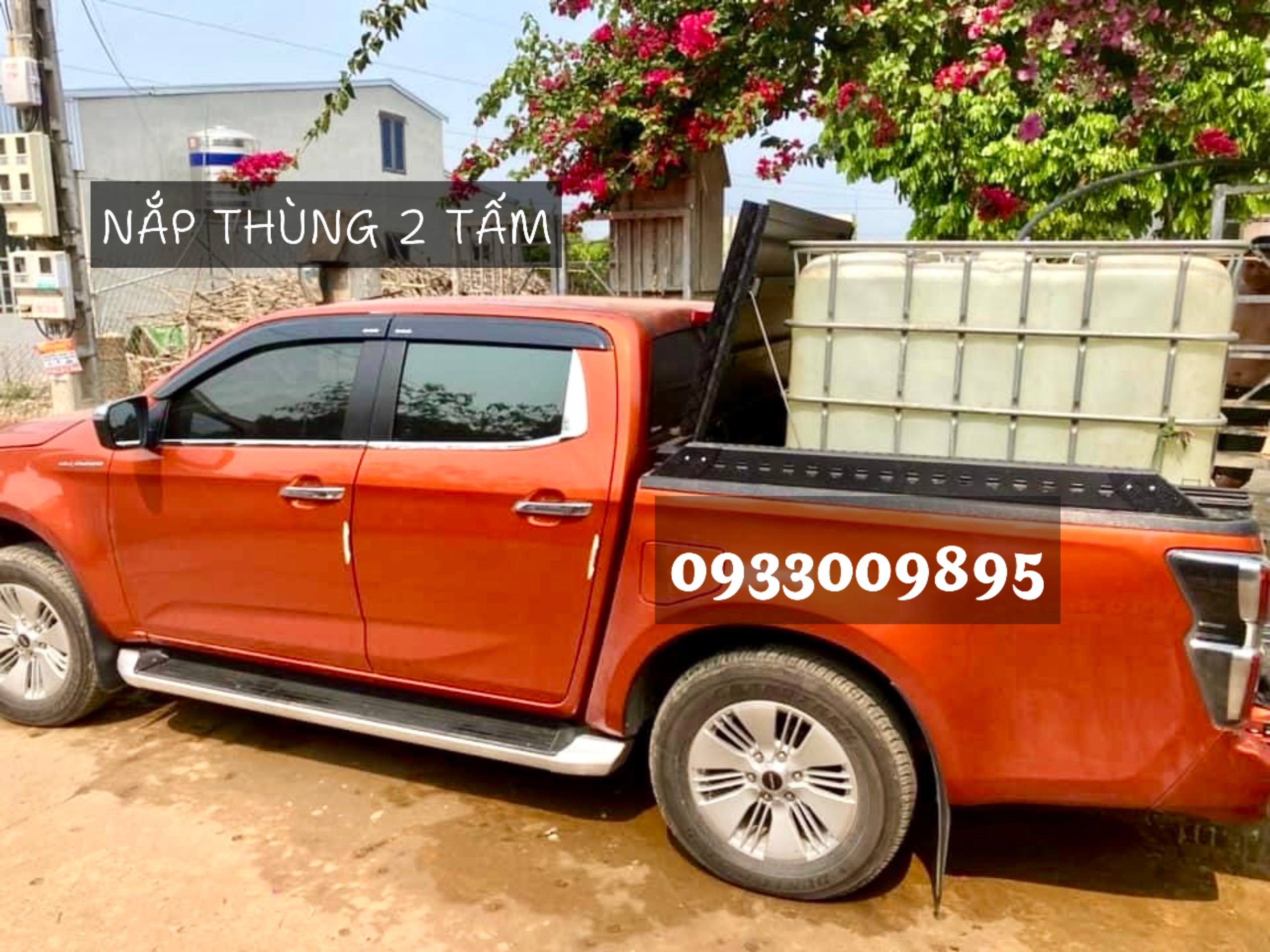 Khám phá nắp thùng 2 tấm lắp trên xe bán tải tại  XƯỞNG ĐỘ XE PICKUP HẢI HÀ –HH89