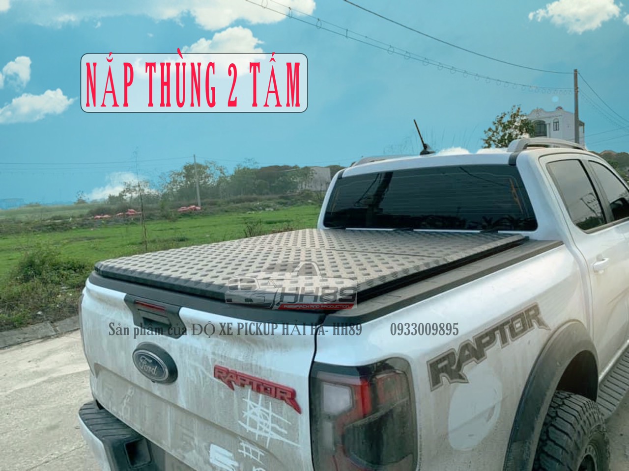 Nắp thùng nhôm nhám 2 tấm cho các dòng bán tải