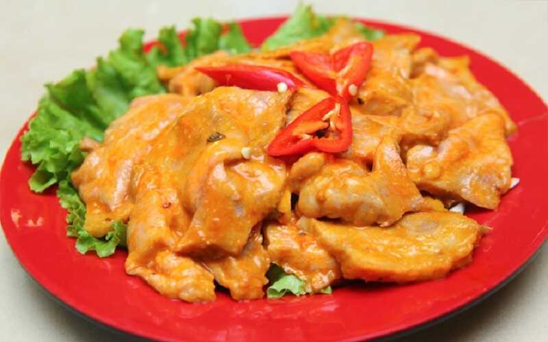 vú heo nướng chao là món ăn khoái khẩu của mọi nhà