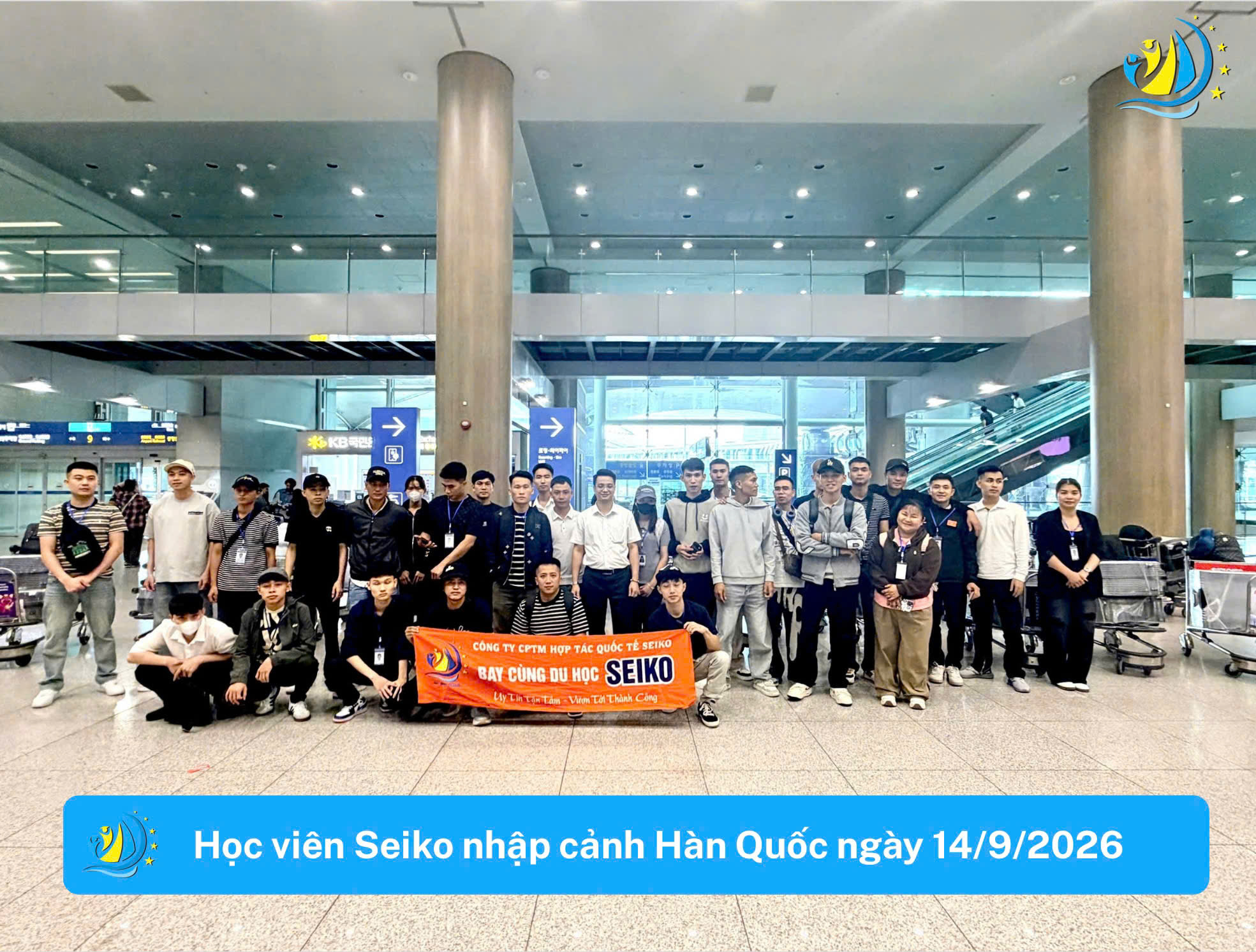 HỌC VIÊN SEIKO NHẬP CẢNH HÀN QUỐC NGÀY 14/9/2026
