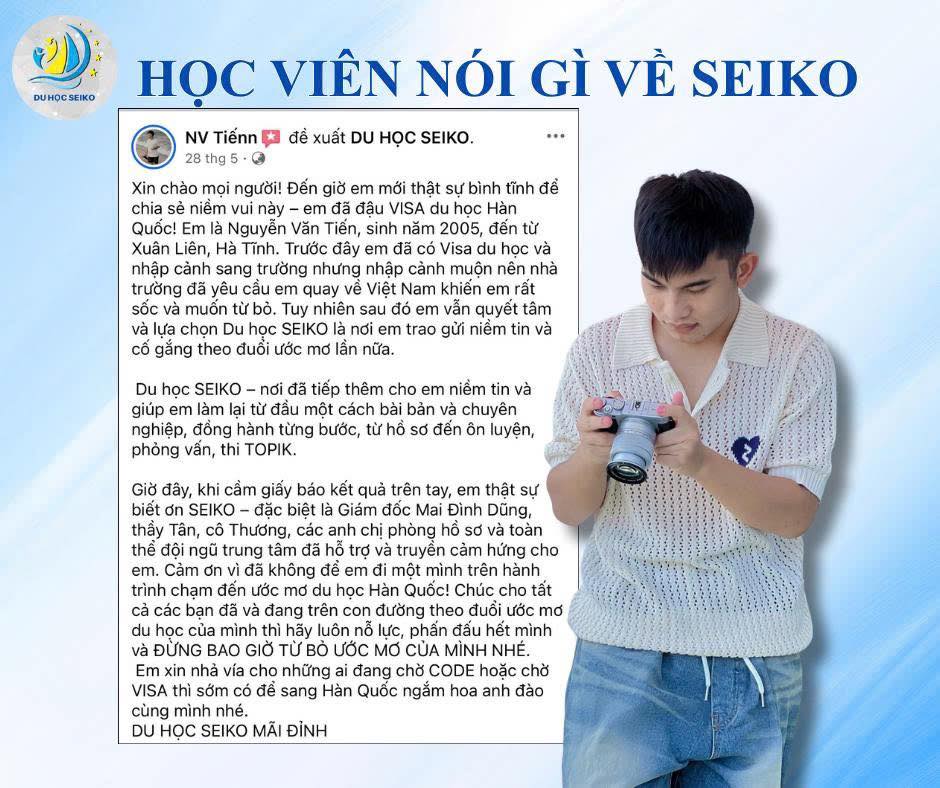 LỜI CHIA SẺ CHÂN THÀNH TỪ CÁC HỌC VIÊN NHÀ SEIKO
