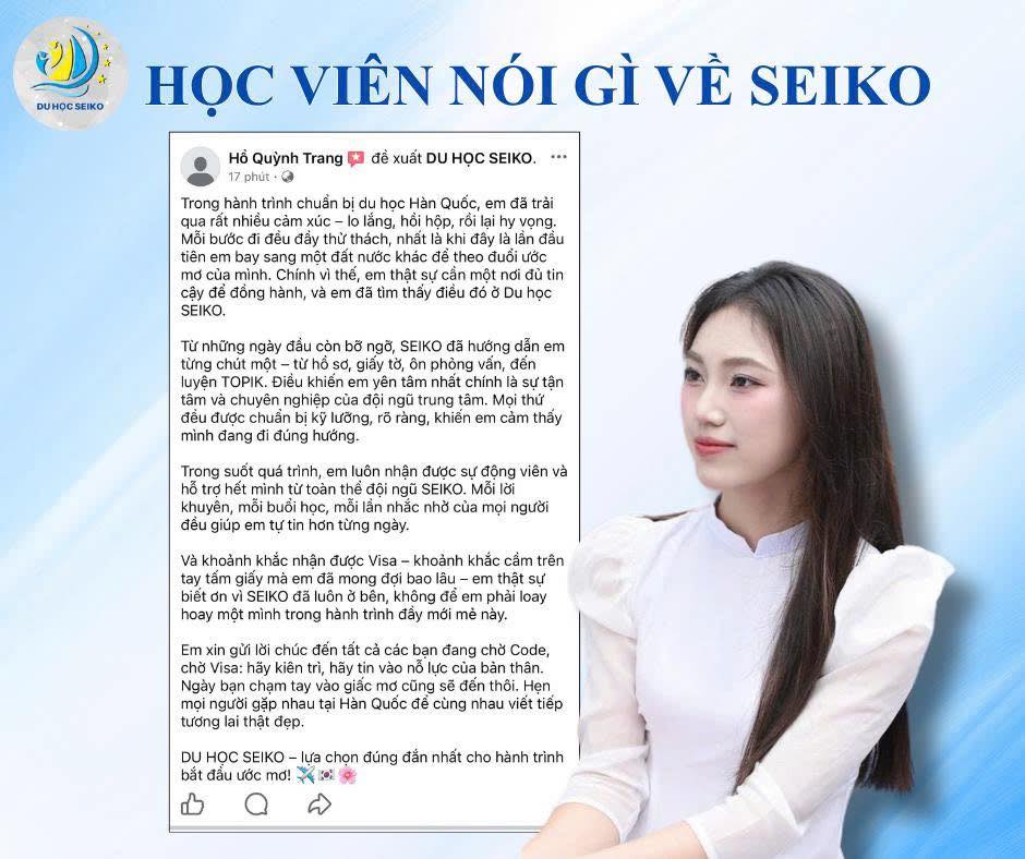 LỜI CHIA SẺ CHÂN THÀNH TỪ CÁC HỌC VIÊN NHÀ SEIKO