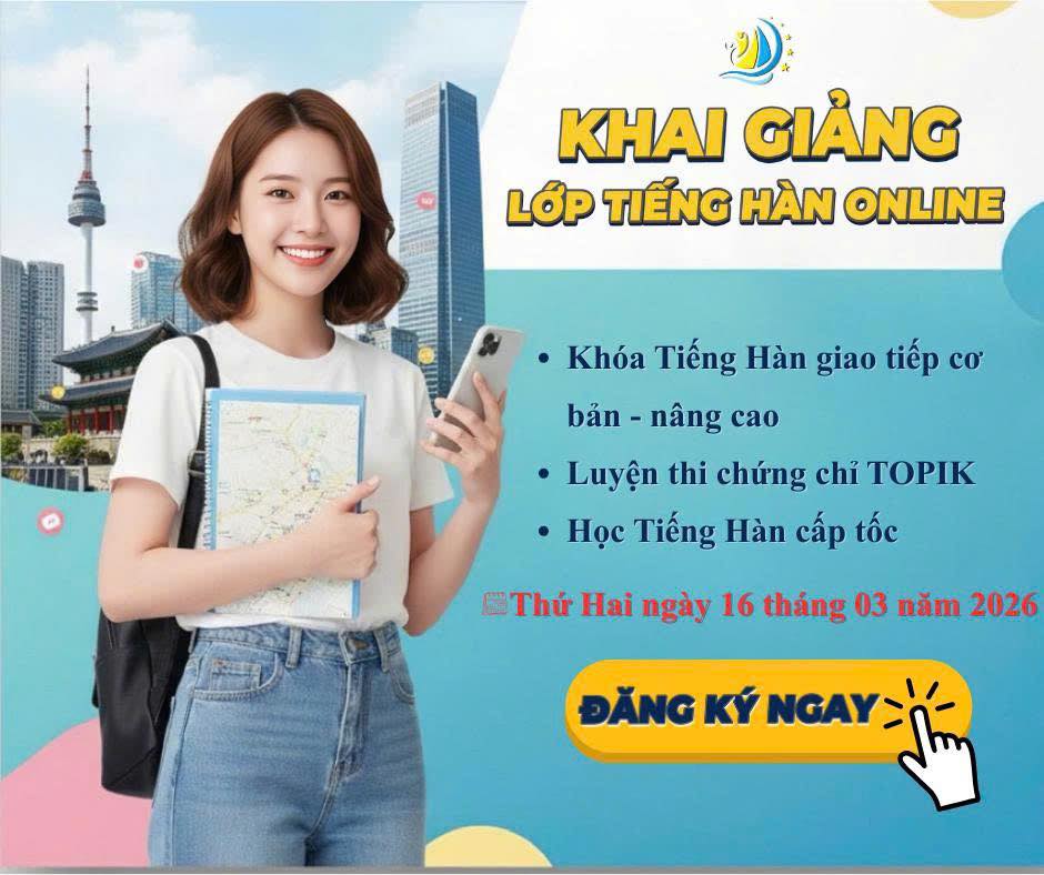 KHAI GIẢNG LỚP TIẾNG HÀN ONLINE THÁNG 3: CHINH PHỤC NGÔN NGỮ – MỞ CỬA TƯƠNG LAI!