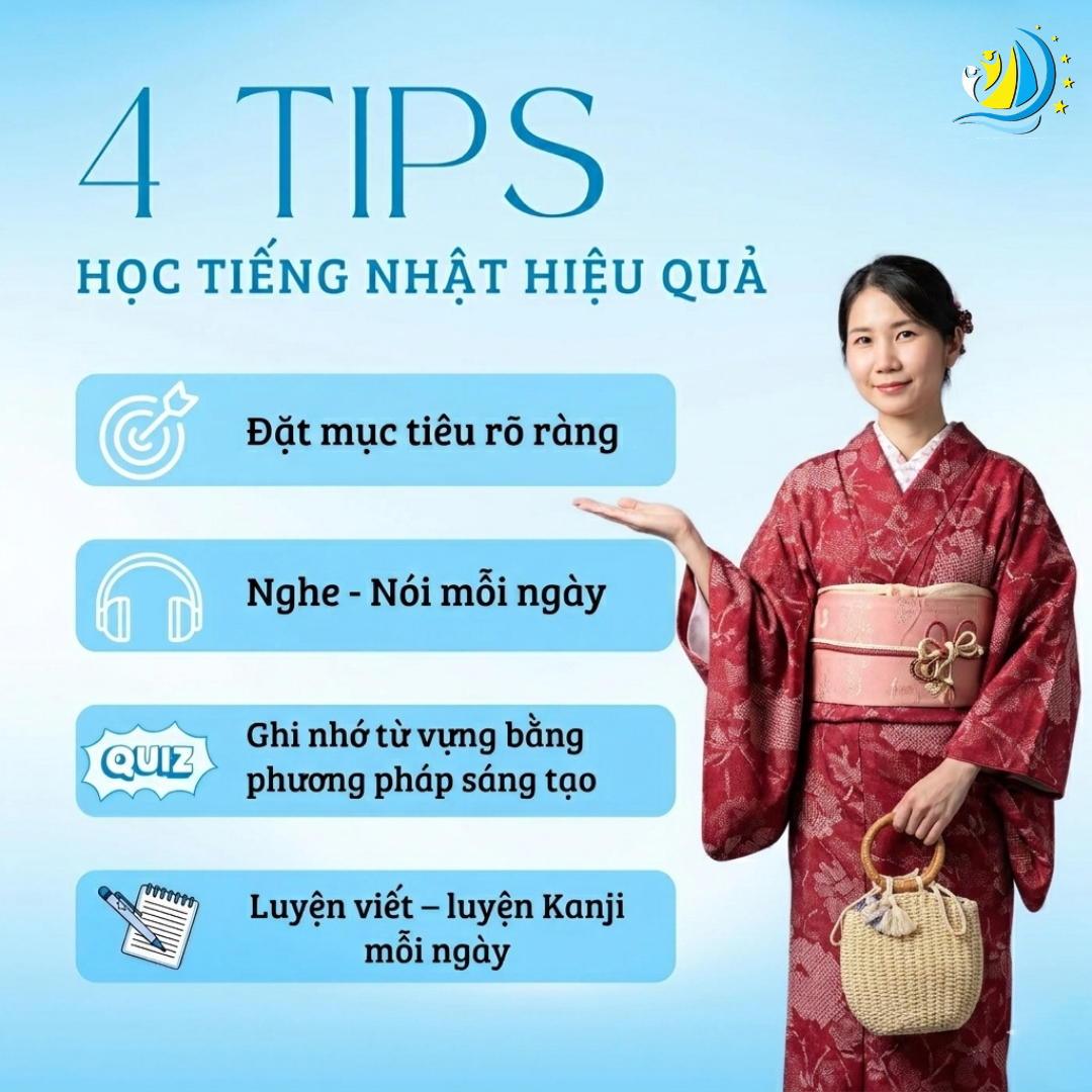 📘 MẸO HỌC TIẾNG NHẬT HIỆU QUẢ DÀNH CHO DU HỌC SINH TƯƠNG LAI ✈️