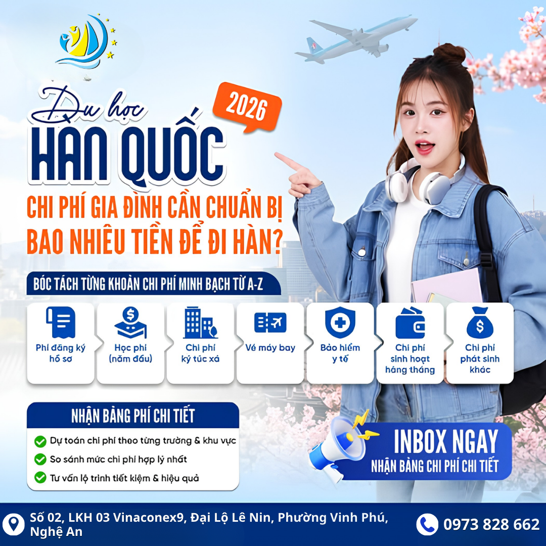Bảng Dự Toán Chi Phí Du Học Hàn Quốc 2026: Bí Quyết Chuẩn Bị Tài Chính Minh Bạch Từ A-Z
