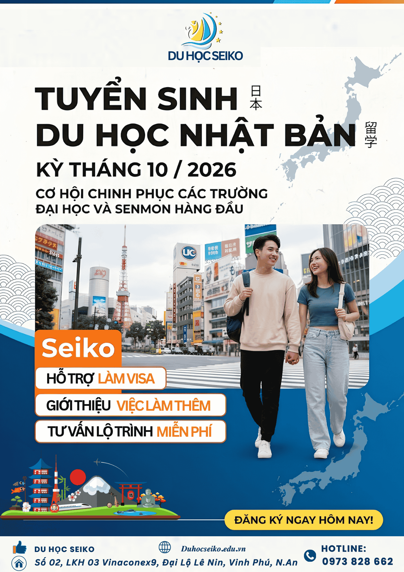 [TUYỂN SINH] DU HỌC NHẬT BẢN KỲ THÁNG 10/2026: CHINH PHỤC TƯƠNG LAI CÙNG SEIKO