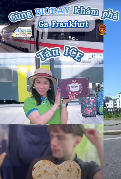 Bioday ở ga Frankfurt tàu ICE