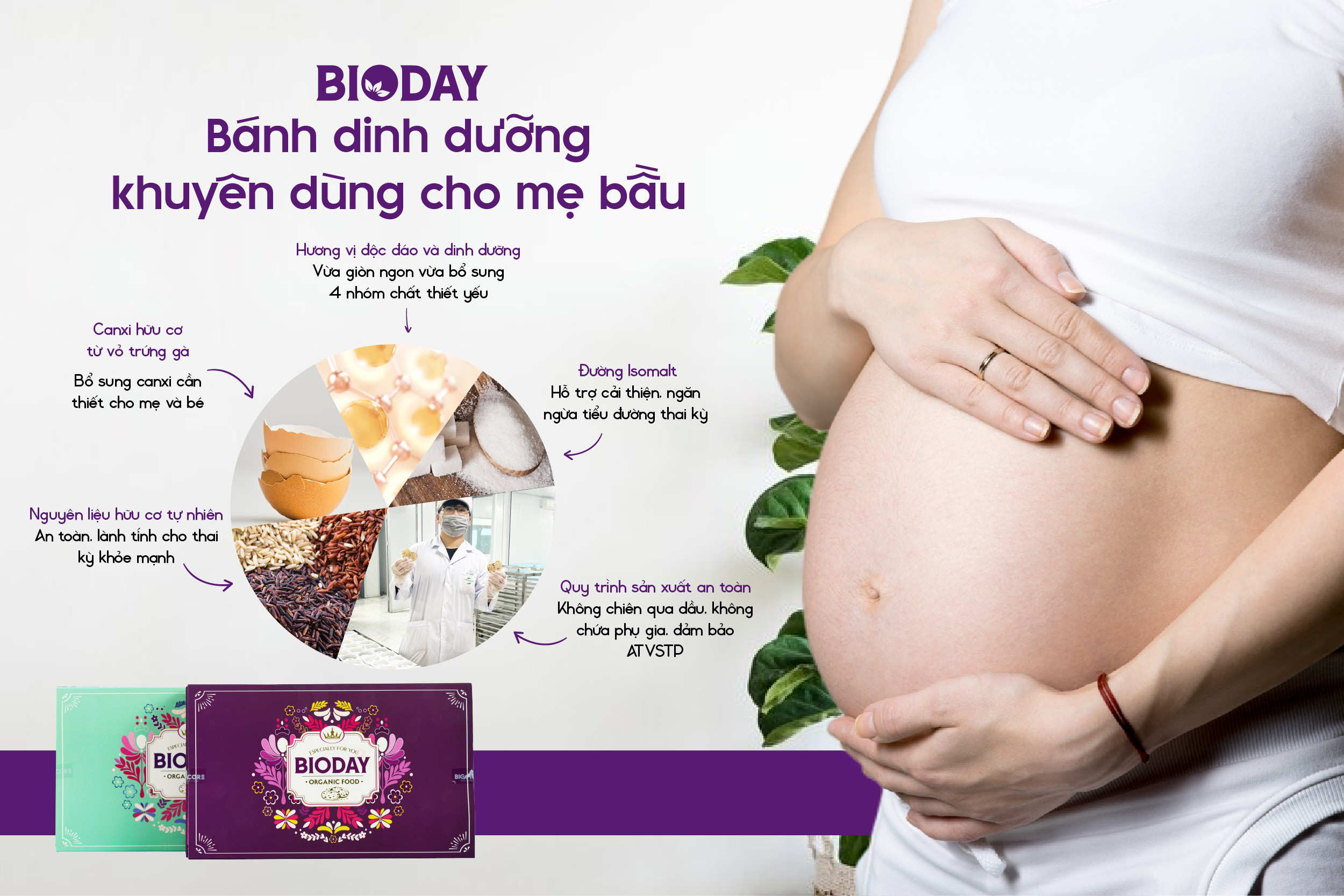 Vì sao BIODAY là bánh dinh dưỡng khuyên dùng cho mẹ bầu?