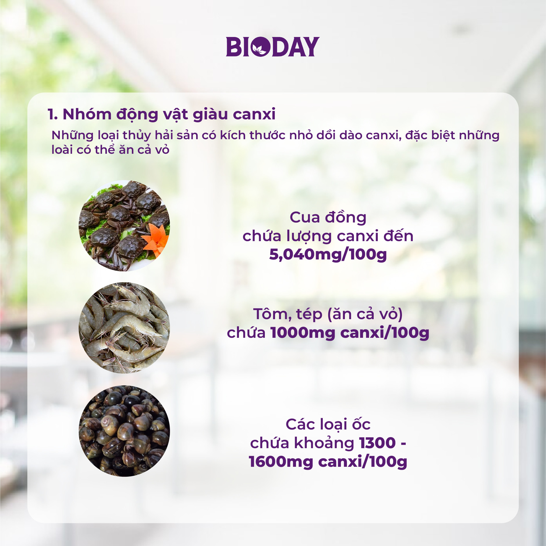 Chất lượng dinh dưỡng bánh Bioday mang lại