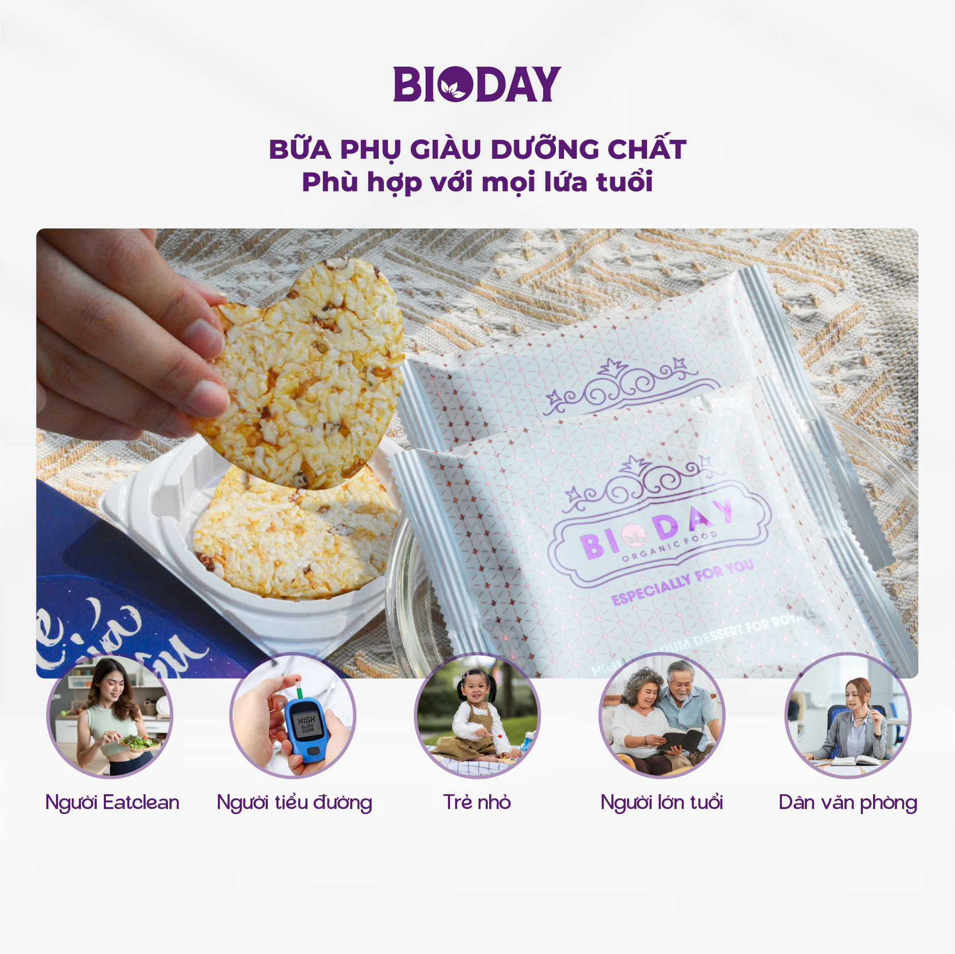 BÁNH HẠT NƯỚNG BIODAY ORIGINAL HỮU CƠ KHÔNG ĐƯỜNG VỊ NGUYÊN BẢN (150gr/hộp)