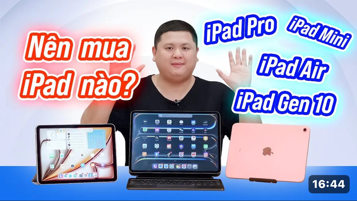 Nên mua iPad nào (2024): iPad Pro, iPad Air, iPad Gen 10, iPad Mini?