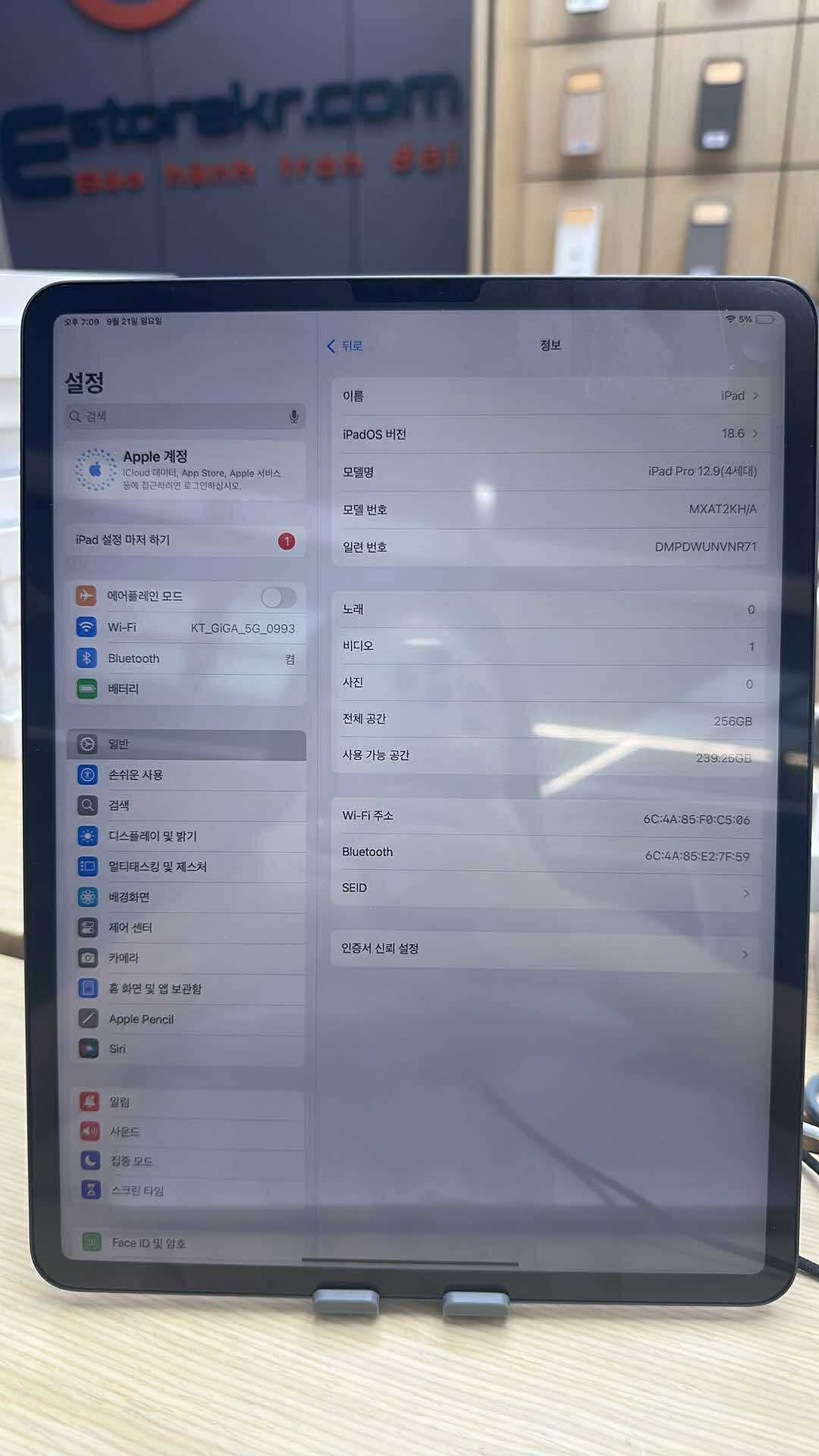 IPAD PRO 12.9-INCH 4th 256GB Pin 87% Màu Gray
