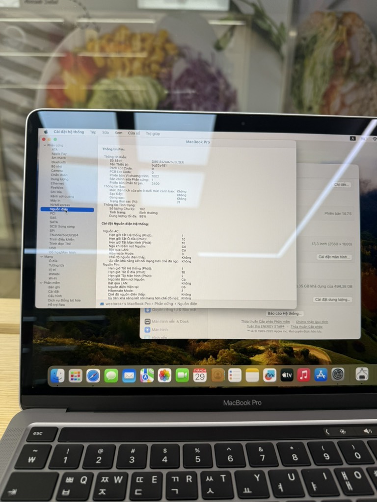 Macbook Pro M1 RAM 8gb/512gb Gray 95%