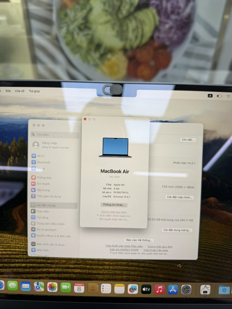 Macbook Air M2 13inch 8/256 Midnight 100%