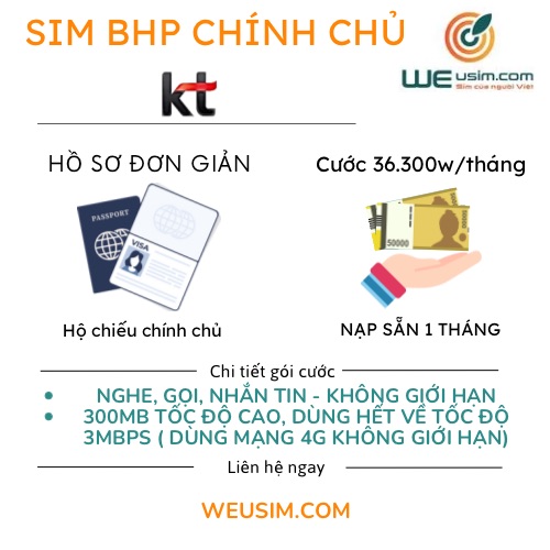 Sim BHP chính chủ