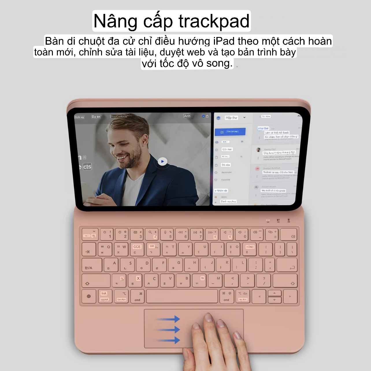 Bàn Phím iPad GOOJODOQ mặt lưng nam châm