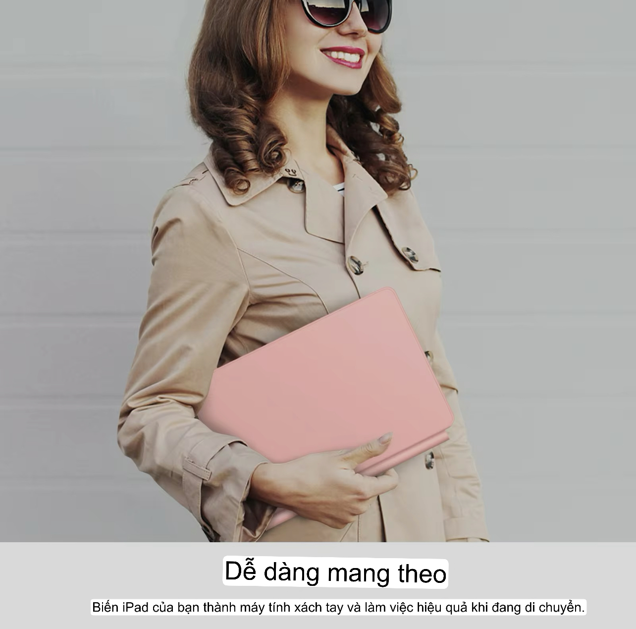 Bàn Phím iPad GOOJODOQ mặt lưng nam châm