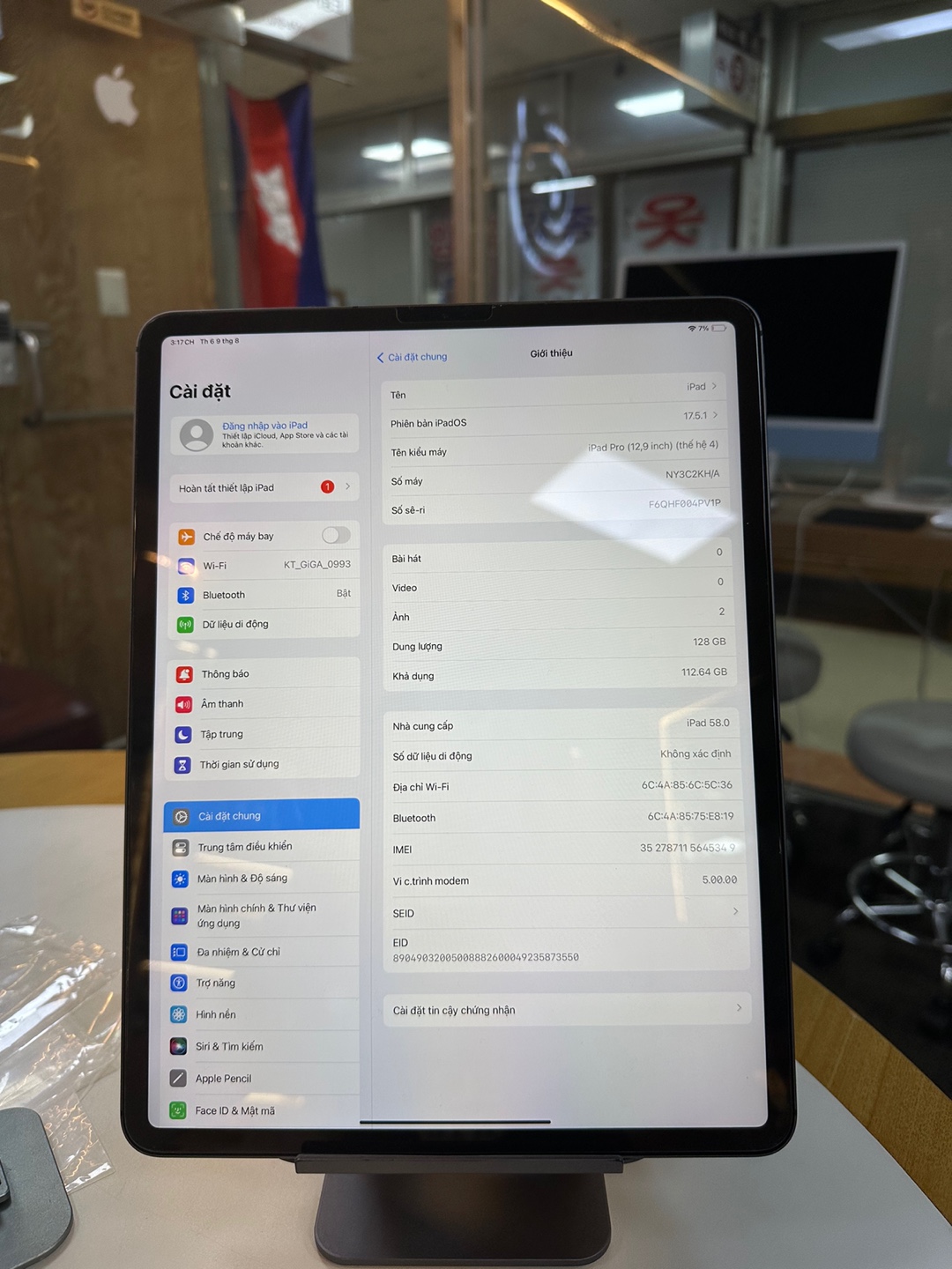 iPad Pro 2020 12.9inch 128GB Gray 91% Sim+Wifi
