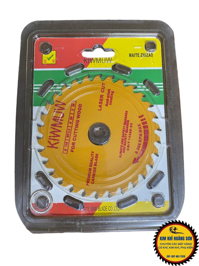 Lưỡi cắt gỗ hợp kim 1-2 chiều 110mm x 20mm x 30T/40T, chất liệu thép hợp kim cao cấp chịu mài mòn, thích hợp máy cưa cầm tay