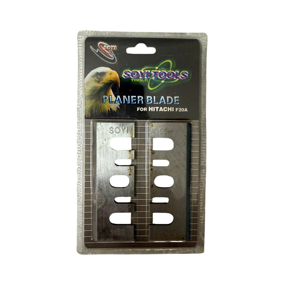 Bộ 2 lưỡi bào máy bào gỗ Makita 1900B, 90-2, HITACHI F20A thương hiệu SOYI dài 82mm hợp kim thép siêu bền