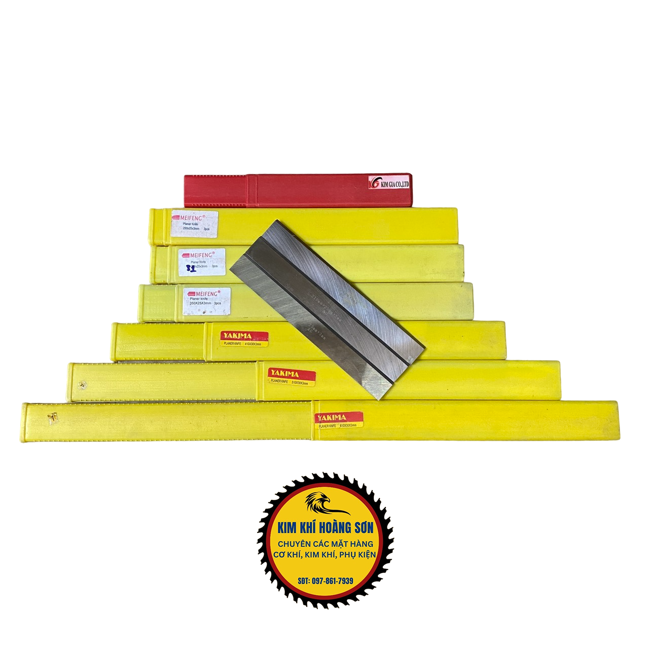 Lưỡi bào máy liên hợp chiều dài từ 21cm - 61cm chất liệu thép gió HSS loại tốt bộ 3 lưỡi sắc bén
