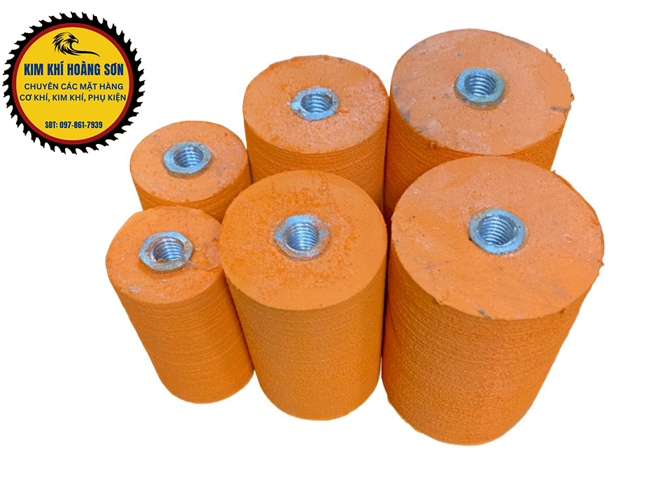 Trục lu cam gắn giấy nhám quả lu mút xốp size 35mm 45mm 55mm lỗ trục 10mm lắp máy cầm tay tiện lợi