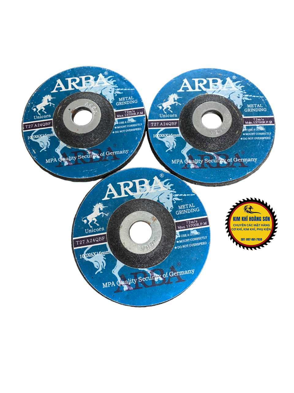 Đá mài, đá cắt sắt thép ARBA chính hãng 100 - 105mm lỗ trục 16mm chất liệu cao cấp sắc bén, bền bỉ