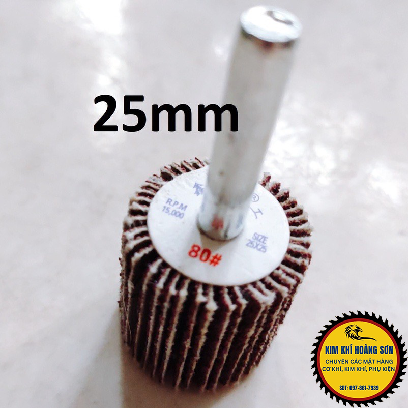 Nhám Trụ, Nhám Chuôi, Nhám Cà Rem Đường Kính Từ 20 Đến 60mm Chuôi 6mm Đánh Bóng Inox