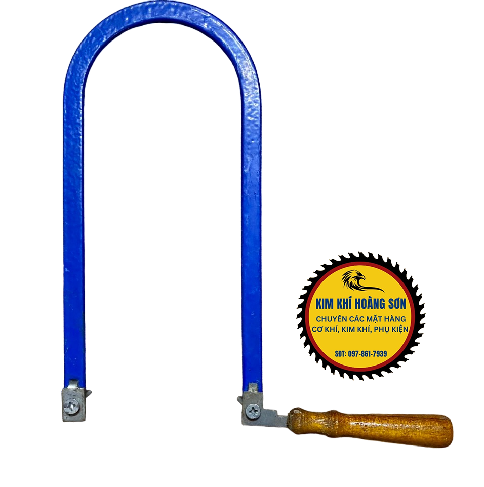 Cưa lọng cầm tay chiều dài lưỡi 130mm, Khung giằng cưa mỹ nghệ chuôi gỗ chống trượt, trọng lượng nhẹ, nhỏ gọn tiện dụng