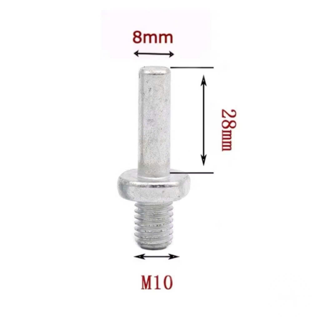 Đầu chuyển máy khoan thành máy cắt mài ti gắn đĩa chà nhám chuôi tròn 8mm, lục giác 6.3mm M10 - M14