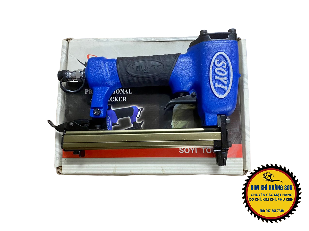 Súng bắn ghim gỗ chữ U SOYI 1013J bằng hơi chuyên dụng, Súng bắn đinh chữ U chuyên dùng lắp ráp, bắn yên xe máy