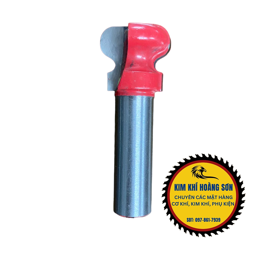 Mũi phay gỗ làm tay nắm âm cửa cánh tủ, Mũi soi rãnh chỉ nổi ngã cốt trục 12.7mm nhiều kích thước
