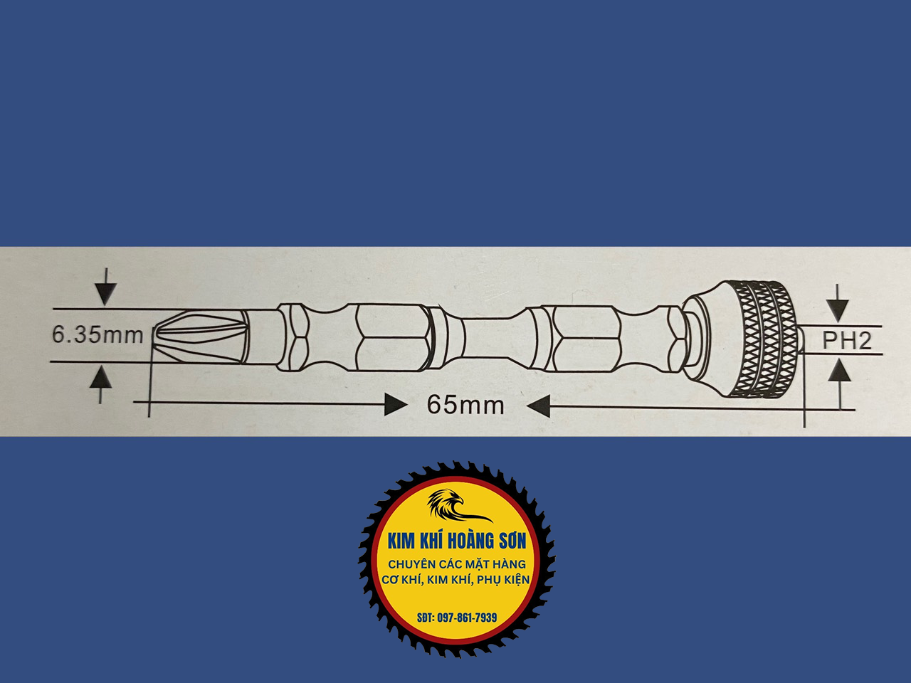 [01 Đầu] Mũi Vít Nam Châm FEIBAO Siêu Mạnh, Đầu Bắt Vít Bake PH2 Có Nam Châm Trợ Lực 4 Cạnh Dài 65mm