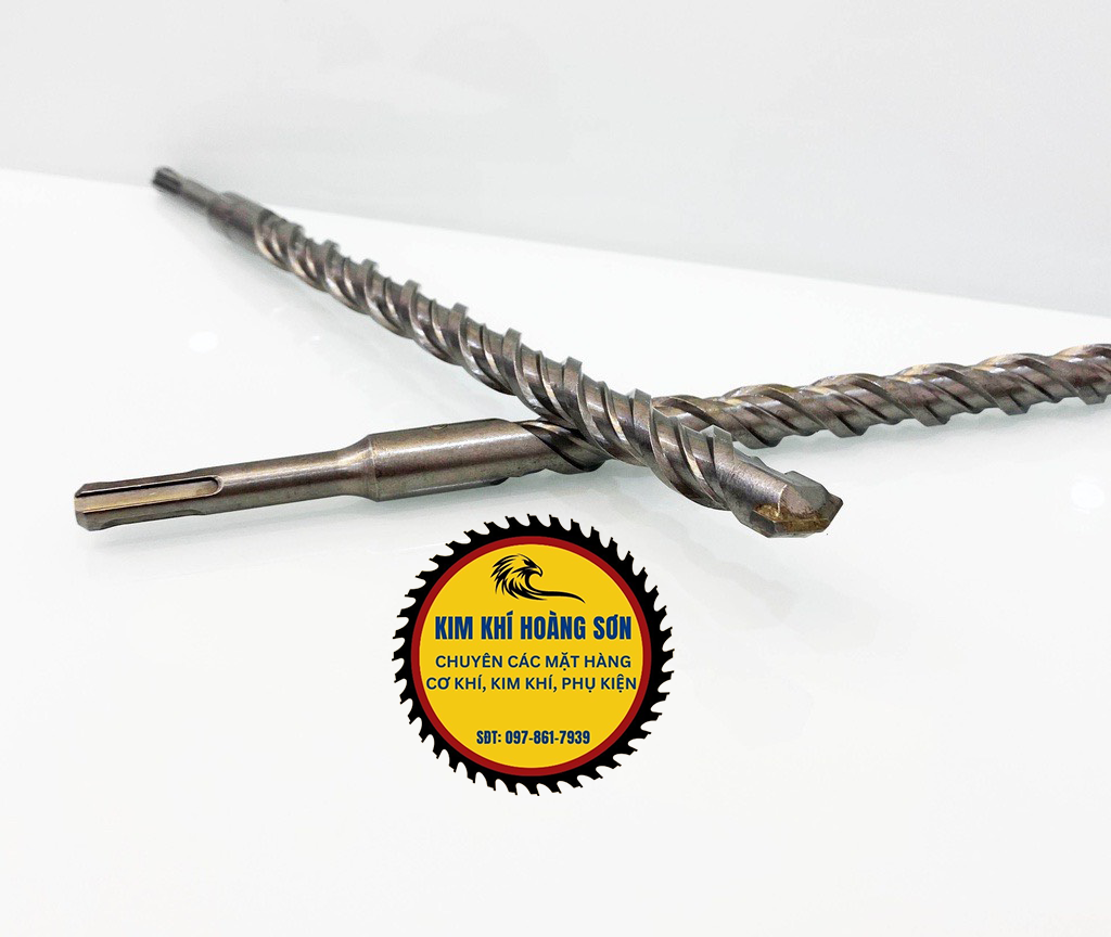 Mũi khoan bê tông 2 cạnh dài 18 - 20mm x 310mm, Mũi khoan xuyên tường Mỹ Nicholson chuôi gài phủ Titanium chịu lực tốt