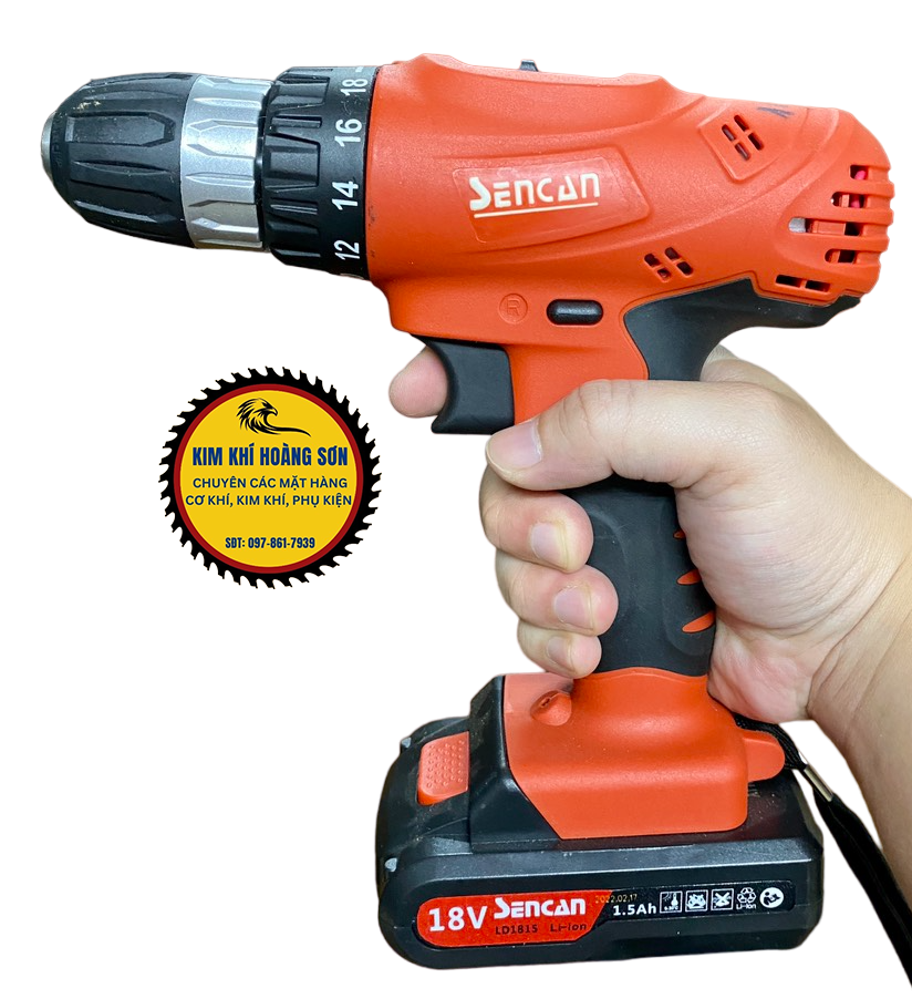 Máy khoan pin 18V SENCAN D511806, Máy Khoan Vặn Vít Dùng Pin 2 Chức Năng, Không Chổi Than, Kèm Pin Và Sạc