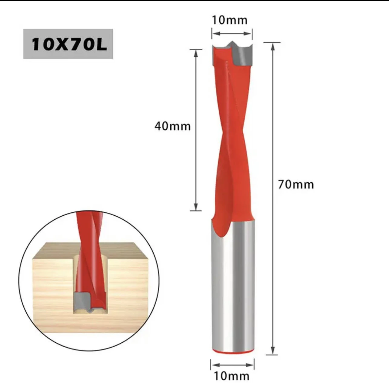 Mũi khoan gỗ TCT, Khoan dàn Tideway liên kết bản lề chốt gỗ ốc cam CNC Đen-R, Đỏ-L hợp kim cao cấp