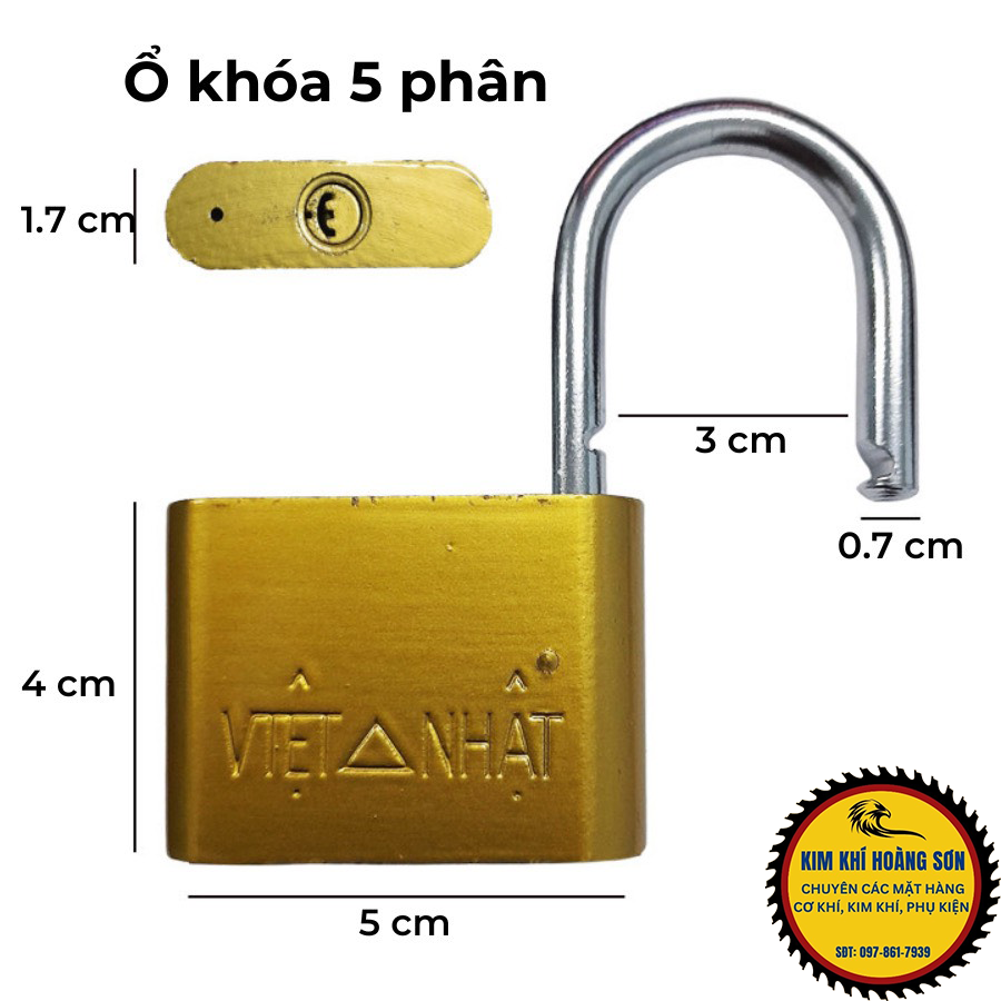 Ổ khóa bấm Việt Nhật Lock 50 - 60mm siêu bền, Ổ khóa cửa bấm đồng thau chịu lực cực kỳ chắc chắn