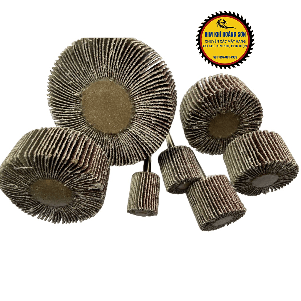 Nhám Trụ, Nhám Chuôi, Nhám Cà Rem Đường Kính Từ 20 Đến 60mm Chuôi 6mm Đánh Bóng Inox