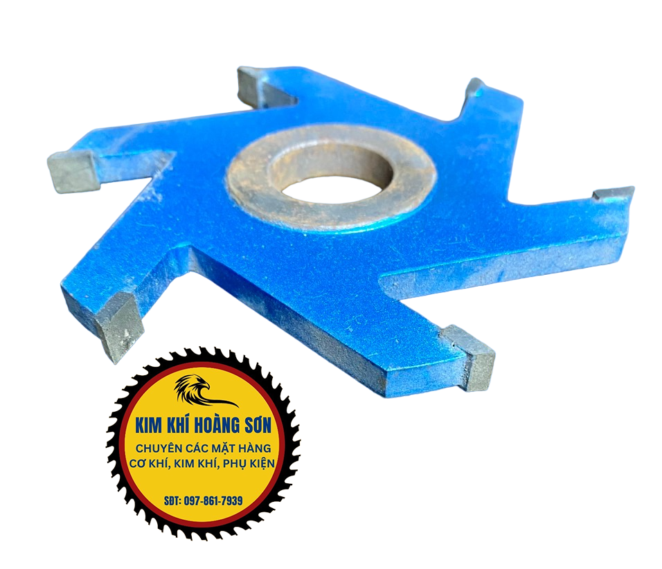 Mũi dao phay gỗ Tupie thẳng 120mm cuốc vuông 4 - 6 cánh lỗ trục 25mm hợp kim cao cấp chuyên dụng