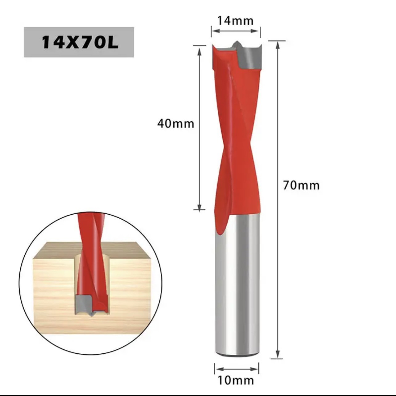 Mũi khoan gỗ TCT, Khoan dàn Tideway liên kết bản lề chốt gỗ ốc cam CNC Đen-R, Đỏ-L hợp kim cao cấp