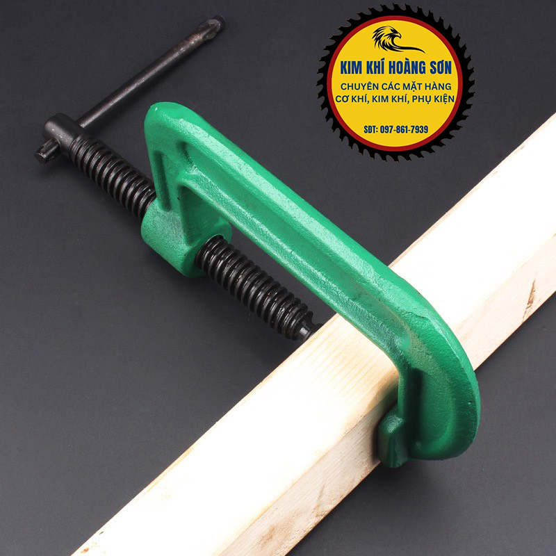 Vam kẹp gỗ Feibao dày dặn size từ 3" - 8" dùng kẹp nhôm kính, đồ mộc gỗ, Cảo chữ C hàng xanh xịn