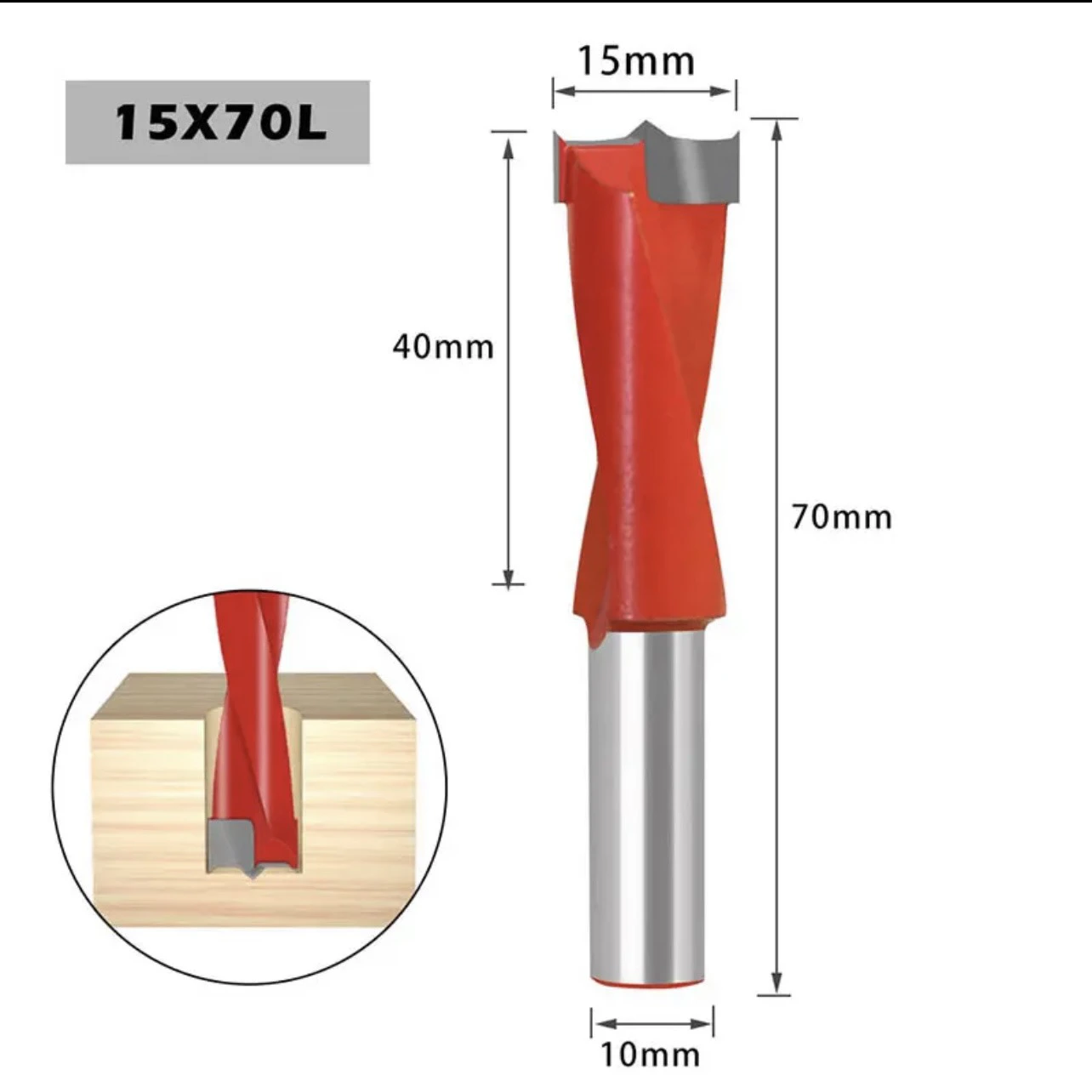 Mũi khoan gỗ TCT, Khoan dàn Tideway liên kết bản lề chốt gỗ ốc cam CNC Đen-R, Đỏ-L hợp kim cao cấp