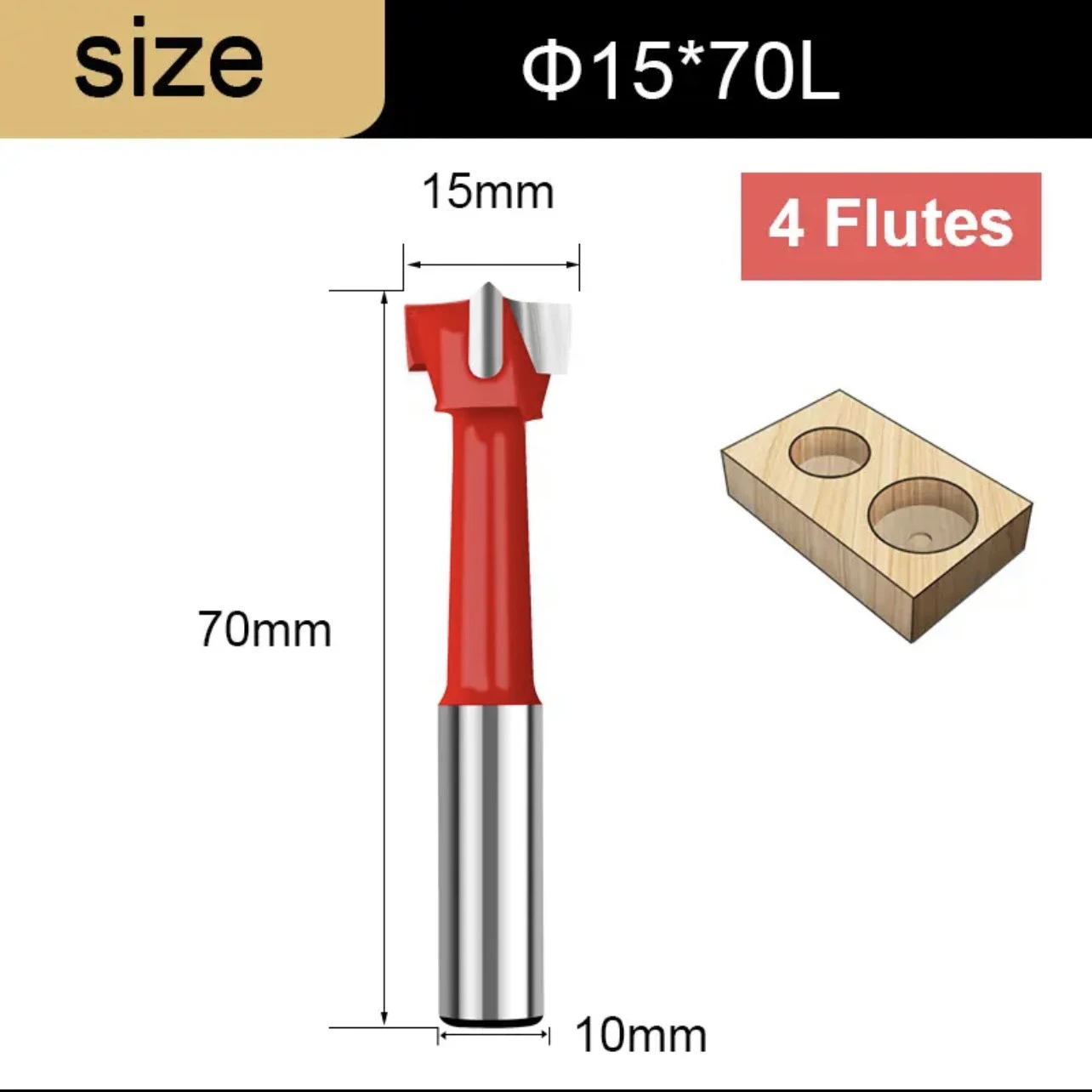Mũi khoan gỗ TCT, Khoan dàn Tideway liên kết bản lề chốt gỗ ốc cam CNC Đen-R, Đỏ-L hợp kim cao cấp