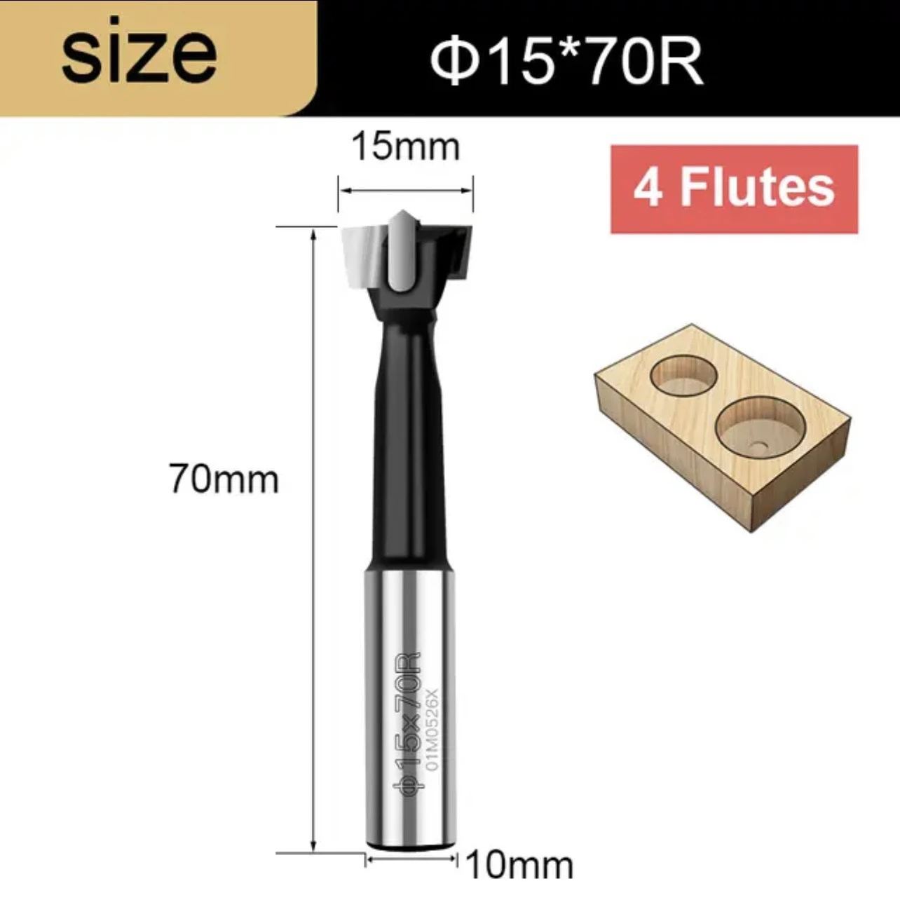 Mũi khoan gỗ TCT, Khoan dàn Tideway liên kết bản lề chốt gỗ ốc cam CNC Đen-R, Đỏ-L hợp kim cao cấp