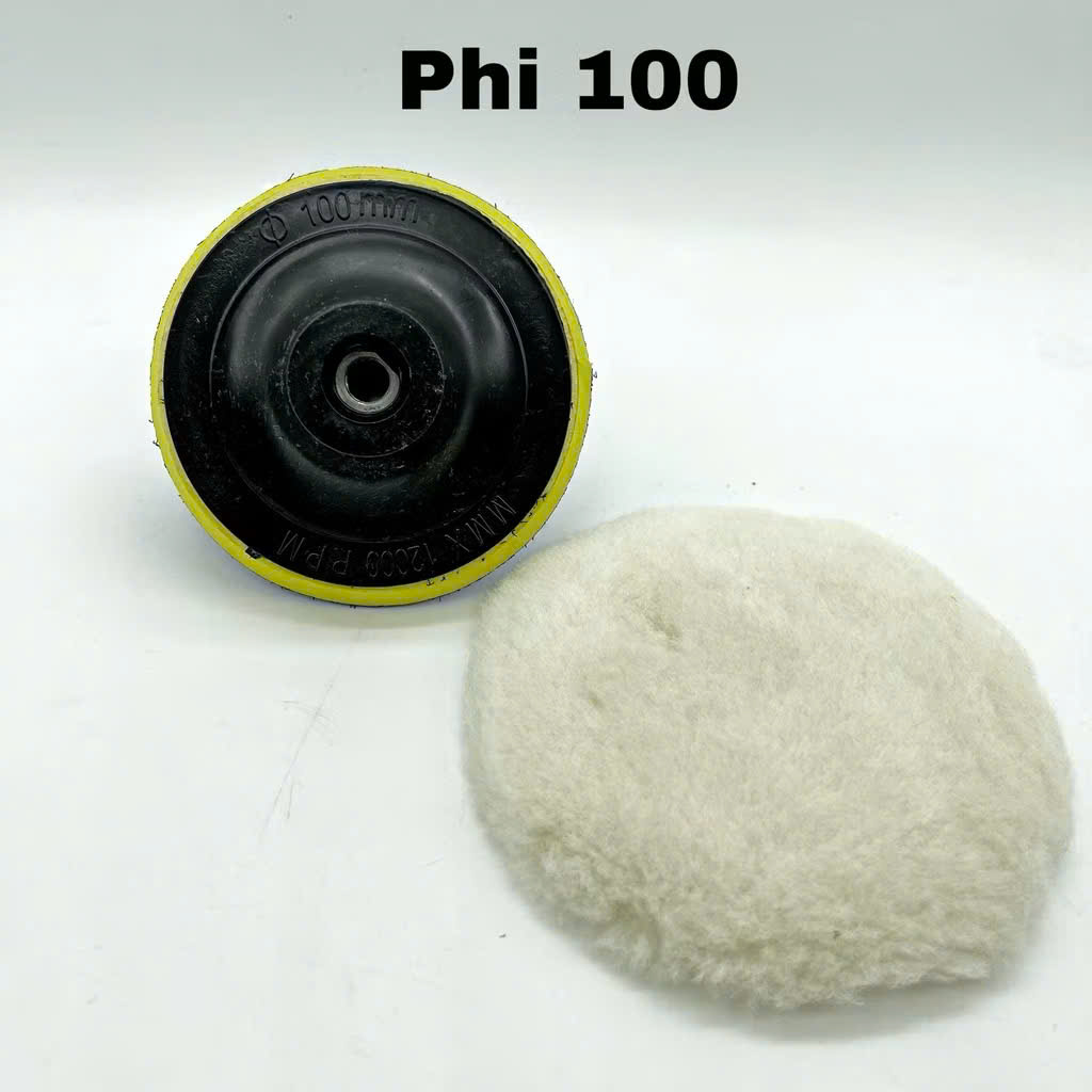 Phớt nỉ lông cừu 3M đường kính 100 - 180mm dụng cụ chuyên dùng đánh bóng xe máy, ô tô xe hơi cao cấp