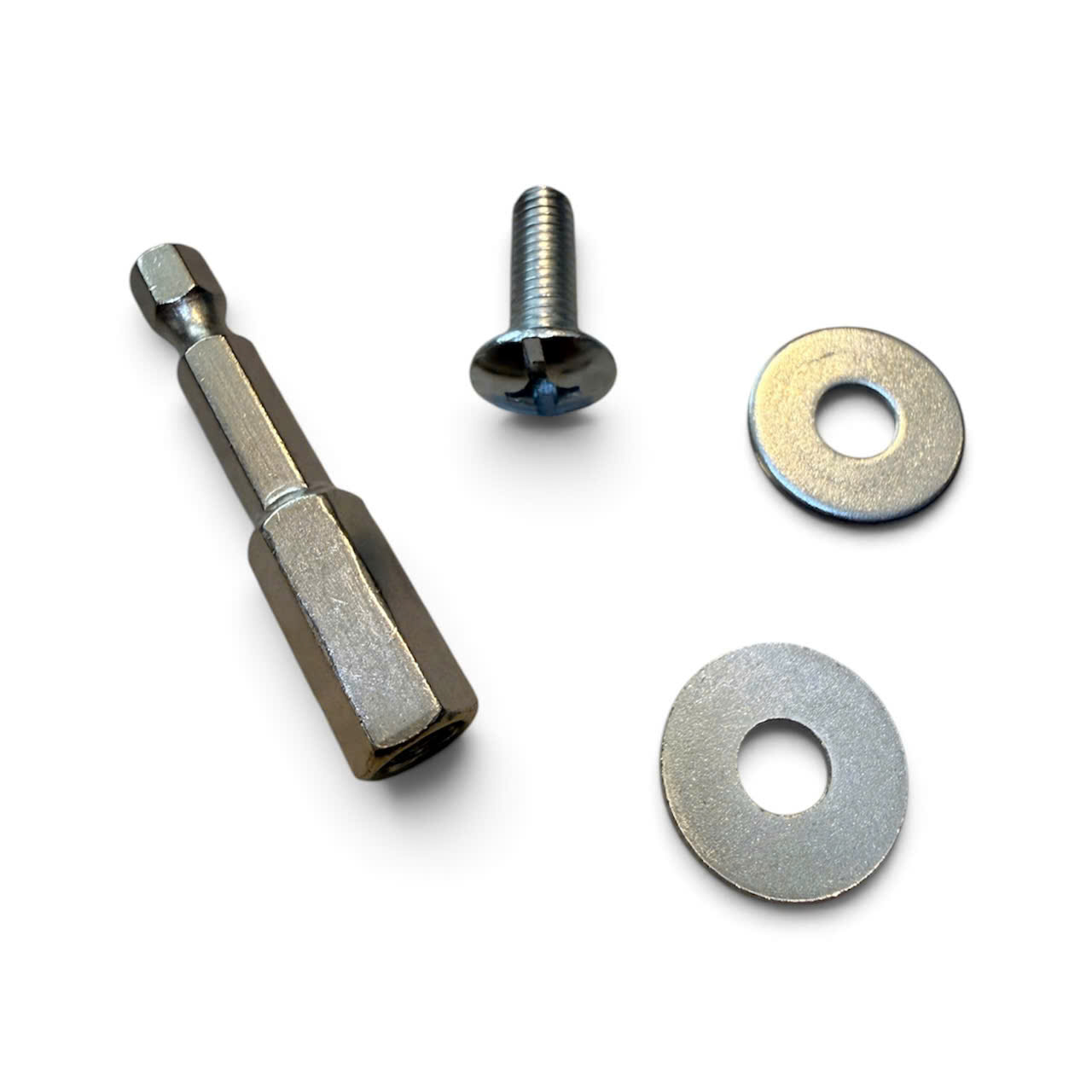 Đầu nối chuôi lục giác 6.35mm, trục chuyển đổi máy khoan pin thành máy cắt gỗ, nhựa dài 55mm