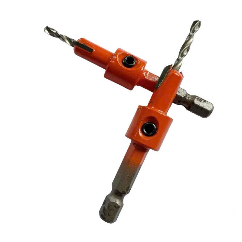 Mũi khoan mồi âm vít gỗ 2 tầng 3mm 4mm chân lục giác, Mũi khoan âm vít chất liệu hợp kim cao cấp